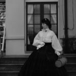 1860s blouse and velvet skirt.